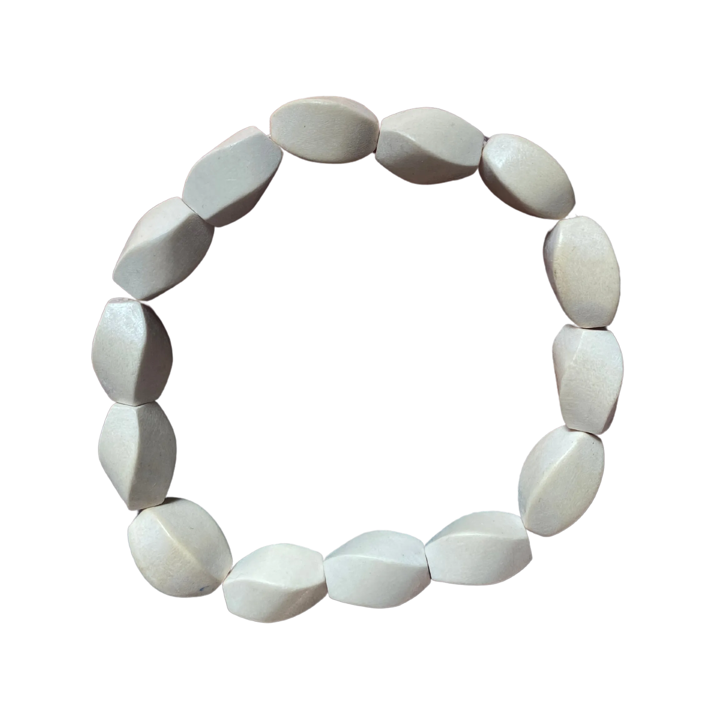 Wood Twist Cream Bracelet